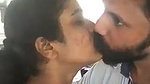 Lovers public kiss