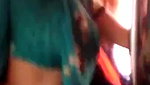 Marathi Girl Navel and wide tummy show in the bus