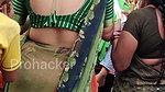 Milky white backless bhabhi,  close up