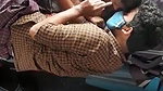 Newly Married Desi Couple Romance Smooching and Boobs Pressing in Train