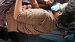 Newly Married Desi Couple Romance Smooching and Boobs Pressing in Train