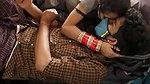 Newly Married Desi Couple Romance Smooching and Boobs Pressing in Train