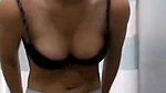 Sexy babe caught in bra panty in trial room