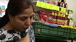 shopkeeper aunty huge boobs in black churidhar