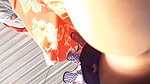 Upskirt capture – ass cheeks and panty visible