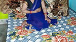 Bhabhi in blue color sari looking sexy