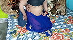 Bhabhi in blue color sari looking sexy