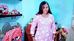 Busty girl comes out of the bathroom naked after a prank by her stepbrother