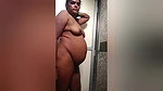 Busty girl comes out of the bathroom naked after a prank by her stepbrother