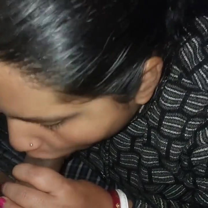 Indian wife blowjob with homemade