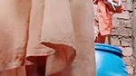 The neighbor saw me taking a bath, showing my friend dancing and masturbating together