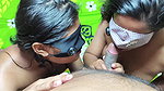 Two Desi girls hardcore threesome sex with boyfriend clear bangla audio