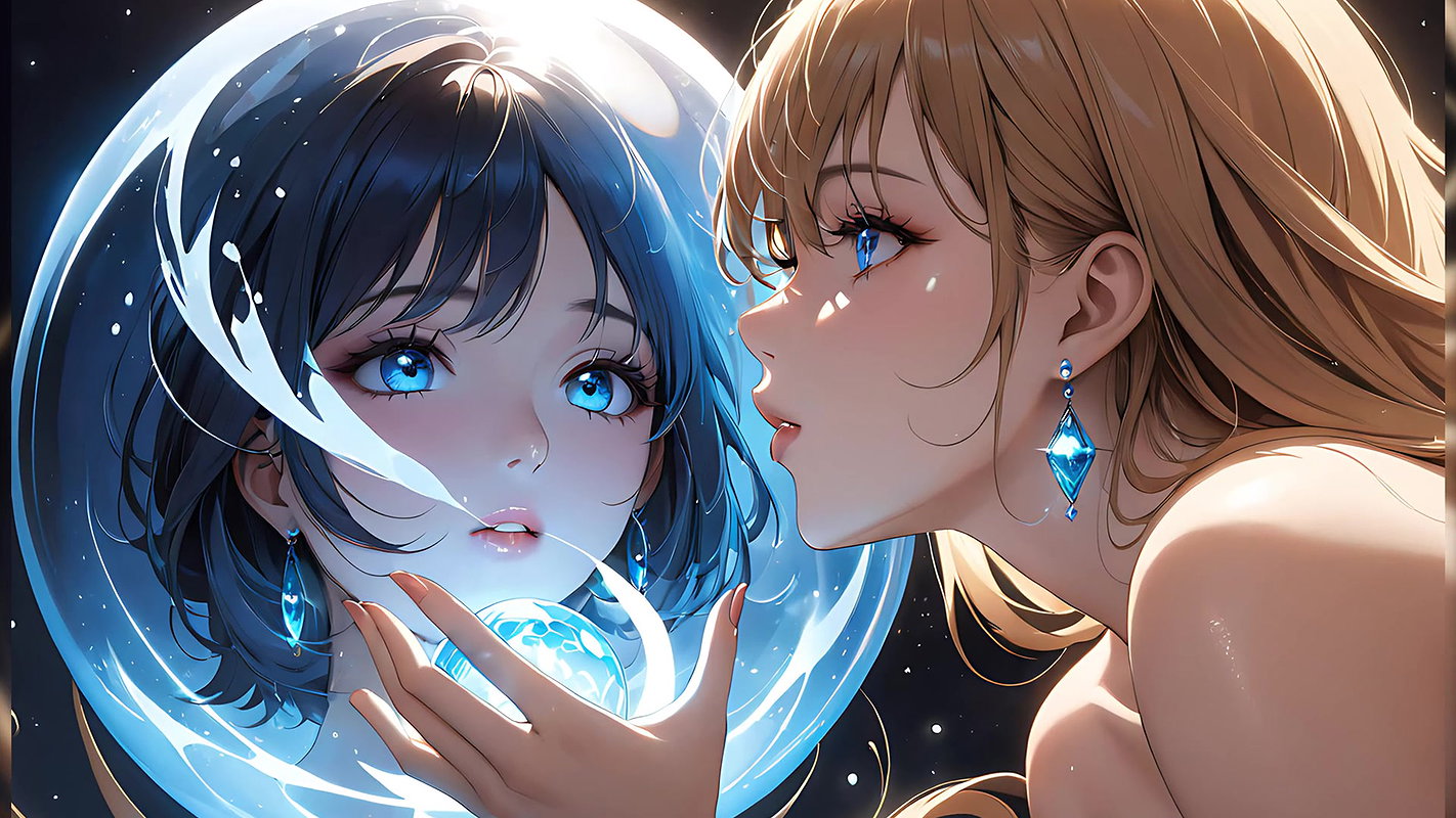 Whispers of Magic – Ai Girl and a Glowing Orb
