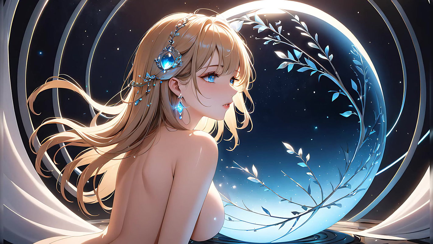 Whispers of Magic – Ai Girl and a Glowing Orb