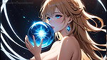 Whispers of Magic – Ai Girl and a Glowing Orb