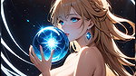 Whispers of Magic – Ai Girl and a Glowing Orb