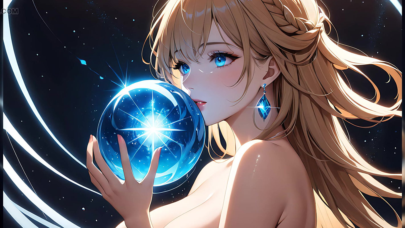 Whispers of Magic – Ai Girl and a Glowing Orb