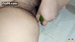 Anal Dp from ass to pussy with Cucumber