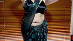 Hot Indian Wife Draping Sexy Saree and Sleeveless Blouse – AROUSING and EROTIC – Boobs Play