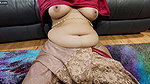 Stripping Off Saree Blouse and Seductively Massaging My Huge Boobs
