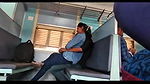 Desi cute collage girl enjoying in train