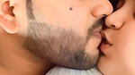 Cute young girl Smooching BF and showing her Big Boobs