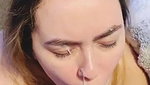 Amazing Babe Gets Cum All Over Her Face