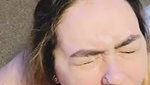 Amazing Babe Gets Cum All Over Her Face