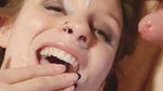 Amazing Babe Taking Loads Of Cum On Face From 2 Dicks