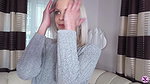 Blonde babe Julia Parker gags on cock