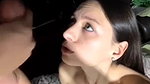 Beautiful Teen Sucks Dick And Gets Cum All Over Her Face