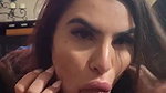 NASTY MILF SUCKS OFF A HUGE LEAKING COCK