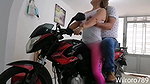 Lover insist gf to have sex near his new bike