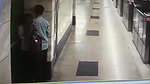 Metro station blowjob young couple