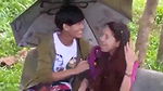 Myanmar girl blowjob with her boyfriend in the park