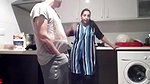 son fucking his mom in kitchen