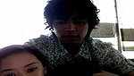 Webcam recording of young couple