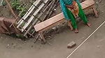 Cute Young Girl Fingaring Public Place Watching Video