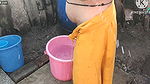 Anita yadav bathing outside with hot ass.