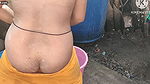 Anita yadav bathing outside with hot ass.