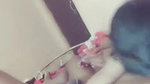 Cute girl blowing