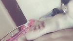 Cute girl blowing