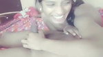 Cute girl blowing