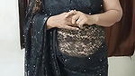 aaj again demanded black saree draping video⧸kya aapko kam ni pura din vdo bnati rhti ho kam bhi kr.