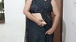 aaj again demanded black saree draping video⧸kya aapko kam ni pura din vdo bnati rhti ho kam bhi kr.