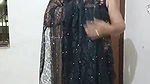 aaj again demanded black saree draping video⧸kya aapko kam ni pura din vdo bnati rhti ho kam bhi kr.