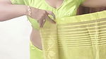 how to d silk saree in Gujarati style by me⧸muje pure green colour ni Mila isme ⧸saree gift mil.