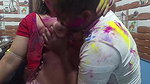 Beautiful Bengali Bhabhi Enjoy Holi Special with Her Neighbours Applied Lot of Colors in Hindi