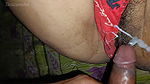 Desi cumshot over India pussy with panty.pushapa bhabhi ki chudai.
