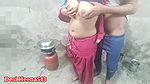 Desi Heena’s first sex with boyfriend in kitchen – clear Hindi audio.